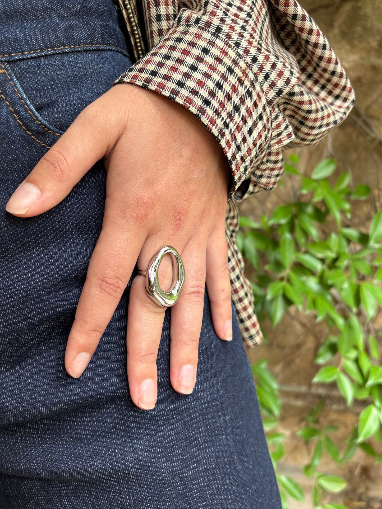 Bague ajustable MAUI argentée