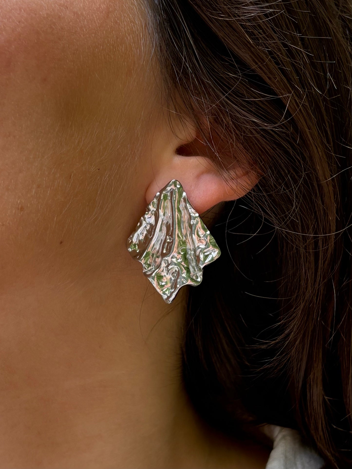 Boucles FALIÉ argentées