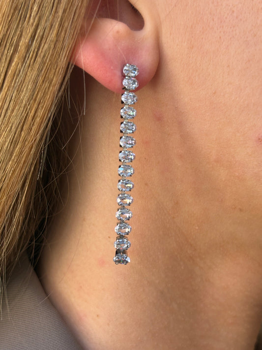 Boucles STRASS argentées