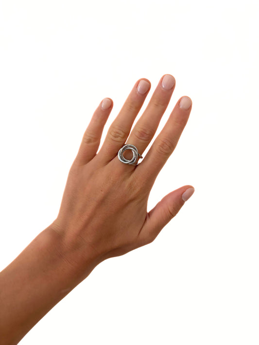 Bague ajustable HALLIE argentée