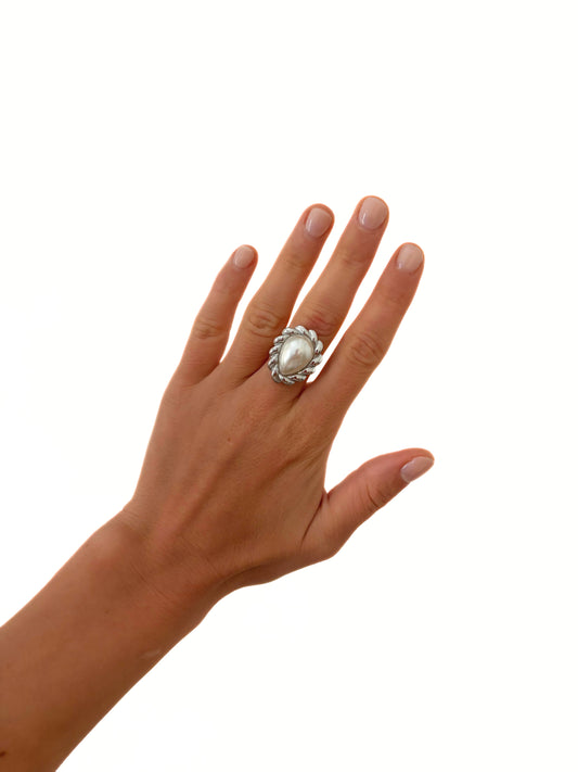 Bague ajustable PINÉA argentée