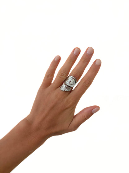 Bague ajustable CROYA argentée