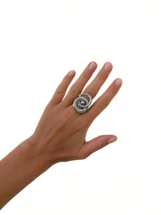 Bague ajustable LILLA argentée