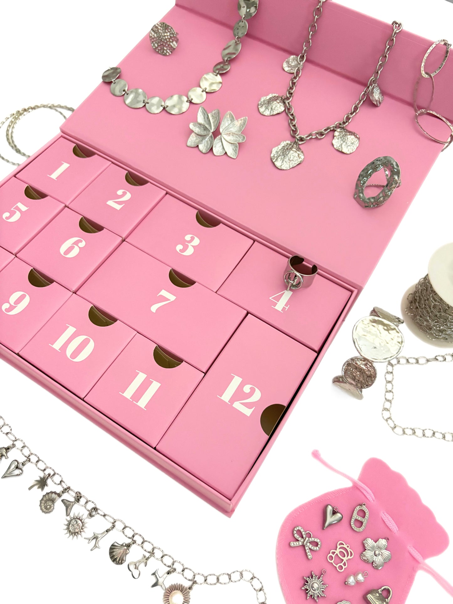 Calendrier de l’avent argenté