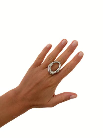 Bague ajustable MAUI argentée