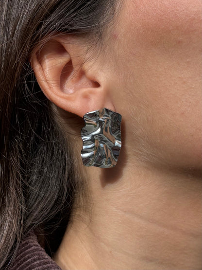 Boucles POLÉNA argentées