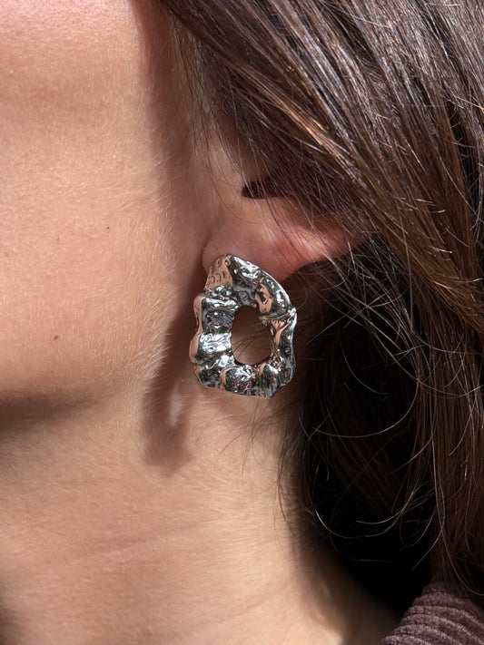 Boucles CAMILA argentées