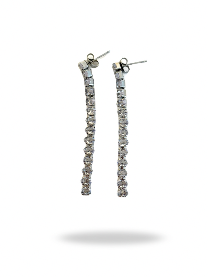 Boucles STRASS argentées