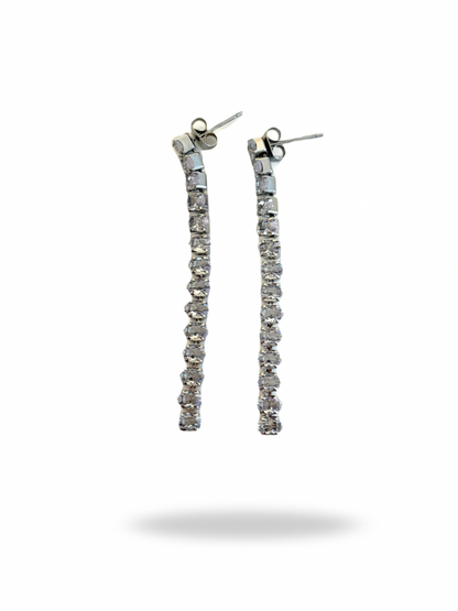 Boucles STRASS argentées