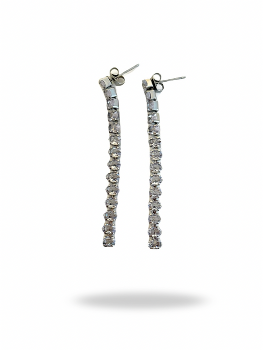 Boucles STRASS argentées