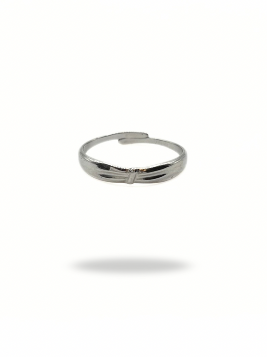 Bague ajustable SAFA argentée